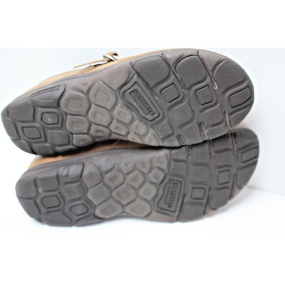Merrell Mules Women’s Size 9 Brown Leather Clogs Buckle Heel Slip On Casual